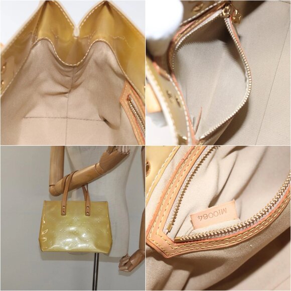 LOUIS VUITTON Monogram Vernis Reade PM Hand Bag Beige M91334 LV Auth 117956 - Picture 14 of 15